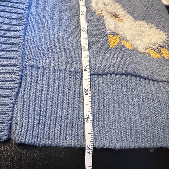 Blue Sheep Knit Cardigan Cottagecore Medium - Picture 7 of 7